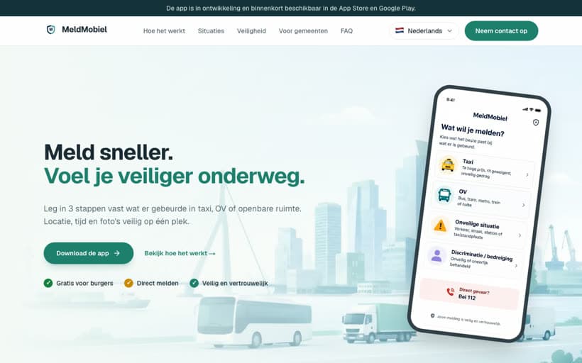 MeldMobiel landing page